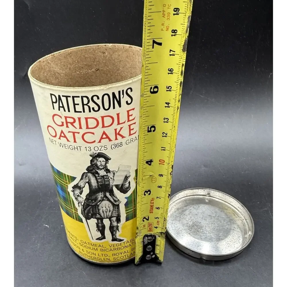 Scotland PATERSON'S GRIDDLE OATCAKES Original Container With Lid Rare! -C32